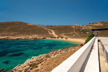 Agios Sostis beach on Serifos island in Greece