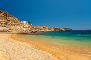 Agios Sostis beach on Serifos island in Greece - obrazy, fototapety, plakaty