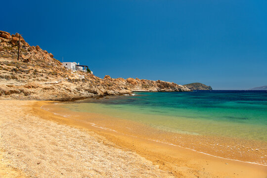 Agios Sostis beach on Serifos island in Greece