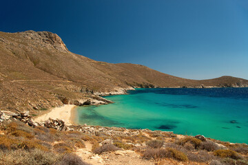 Kalo Ampeli beach on Serifos island in Greece - obrazy, fototapety, plakaty