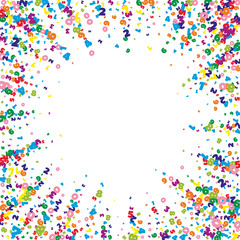 Falling vivid numbers. Math study concept with flying digits. Energetic back to school mathematics banner on white background. Falling numbers vector illustration.