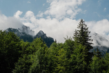 clouds over the mountains