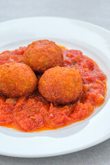 Fish balls on the plate