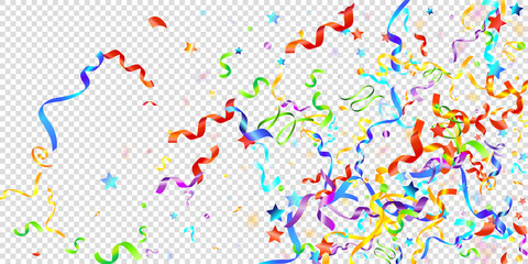 ribbon serpentine tinsel red spiral color curly