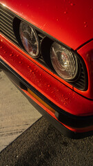 BMW E30 Motorhaube Close Up