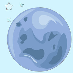 illustration of a planet with a background