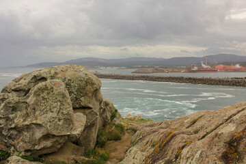 Obraz premium eroded rocks on the coast