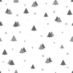 Beautiful Christmas print with Christmas trees.