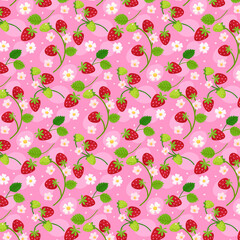 Strawberry Floral Pattern