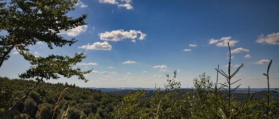 Ein panorama zum Mt'e. Kali bei Heringen, vom Th&uuml;ringer Wald gesehen.