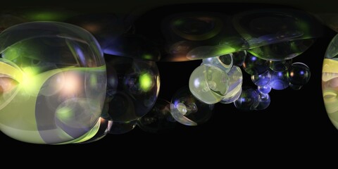 kaleidoscope, HDRI, environment map , Round panorama, spherical panorama, equidistant projection, panorama 360, Multicube, abstract background, 3d rendering