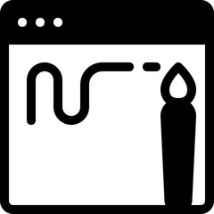 brush paint glyph icon
