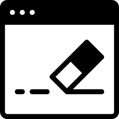 eraser glyph icon