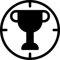 trophy target glyph icon