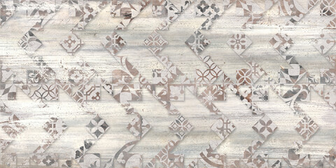 wooden background with seamless pattern in beige tones