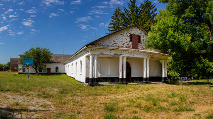 Remains and ruins of the palace on a sunny day.