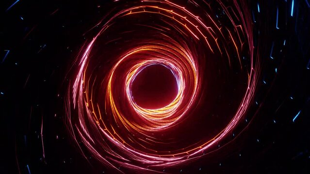 VJ loop tunnel background of the sci-fi travel through the galaxy
