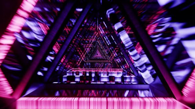 Reverse triangle neon spotted background VJ loop