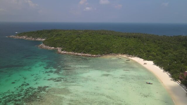 The aerial views of Ko Racha Yai island in Thailand