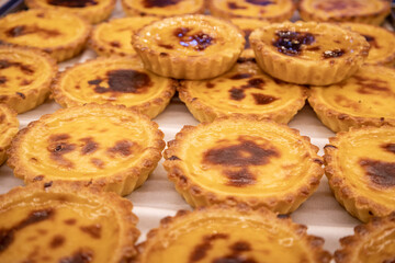 Lisbon cream cake. Puff pastry with pastry cream filling.