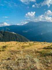 Fototapeta premium Beautiful landscape of mountainous area in the Italian Alps. Hiking place and travel destination.
