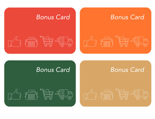 template of bonus card for store with loyalty program