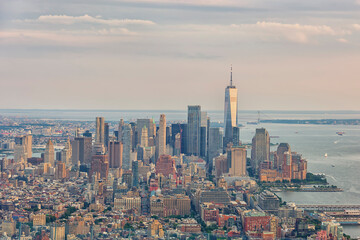 The skyline of New York City, United States