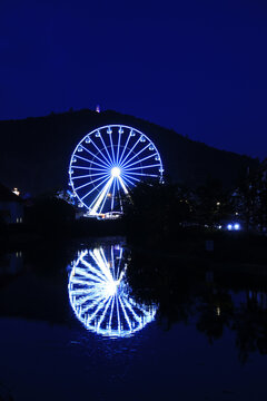 ferris wheel in Eschwege by night