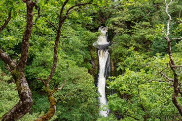 Waterfall by Devil's Bridge, Ceredigion, Wales, UK.
