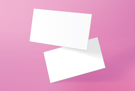 Business Card Blank Mockup Template Presentation Brand Corporate Identity Professional Office Marketing Layout Document