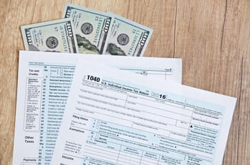 Tax forms and money