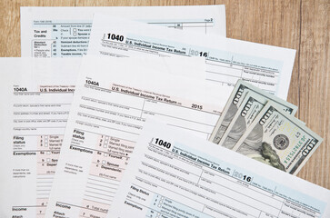 Tax forms and money