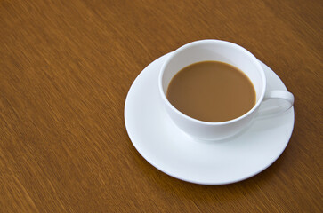 Obraz na płótnie Canvas White cup of coffee