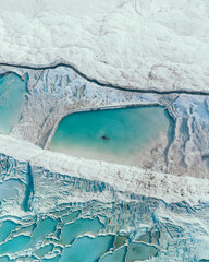 ice on the lake Pamukalle