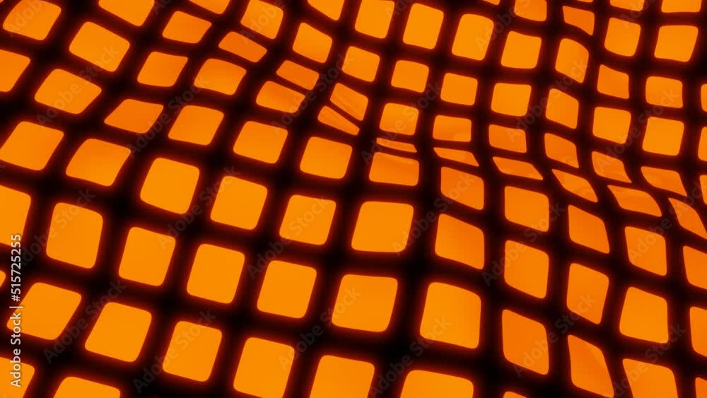 Aufkleber abstract grid surface in wavy motion. design. squared pattern of golden and dark brown colors in slo