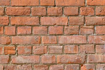 Old red brick wall, beautiful texture