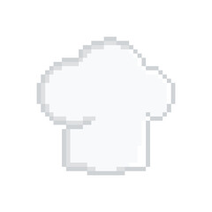 Chef hat vector icon. Cook concept Pixel art. 8 bit logo. eps10