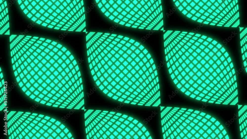 Aufkleber abstract grid surface in wavy motion. design. flowing in diagonal direction turquoise baids pattern 