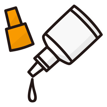white glue bottle dripping orange cap clip art preview