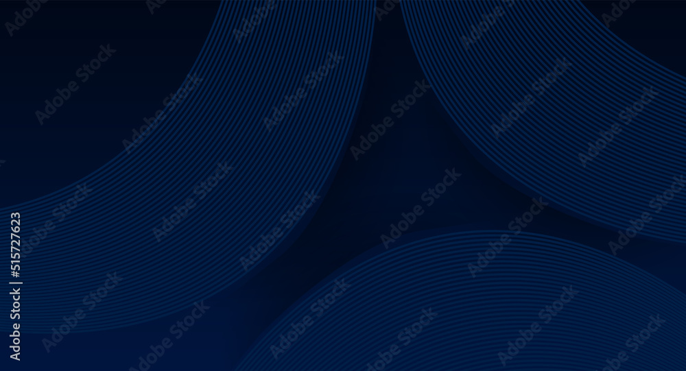 Poster modern wave curve abstract dark blue background, blending curve lines wave. vector illustration.