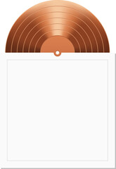 Vinyl record with cover vector illustration isolated