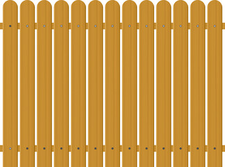 Wooden fence vector illustration isolated on white background