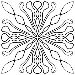 Seamless hand-drawn pattern. Abstract black and white geometric graphic design line pattern.