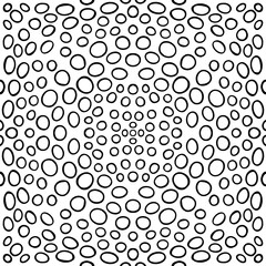 Seamless hand-drawn pattern. Abstract black and white geometric graphic design line pattern.