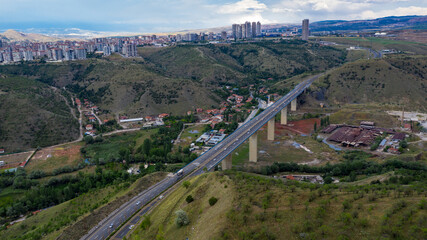 Aerial view of Ankara,TURKEY.City landscape.