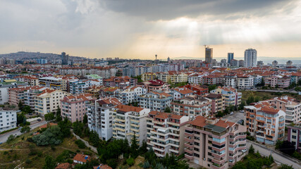 Aerial view of Ankara,TURKEY.City landscape.