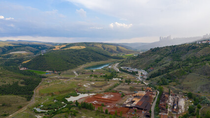 Aerial view of Ankara,TURKEY.City landscape.