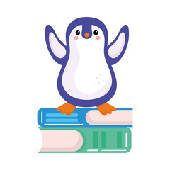 cute penguin student