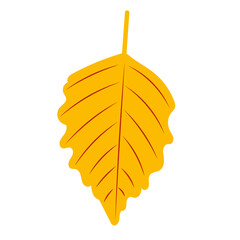 autumn leaf in flat style