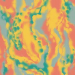 Fototapeta na wymiar Abstract hippie blurred seamless pattern. Colorful watercolor stains in pink, yellow and green colors